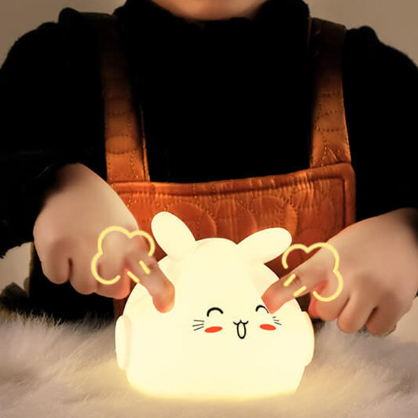 Kreative Cartoon Deer Rabbit Silicone USB LED Night Light Lamp