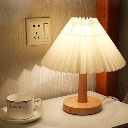 Vintage Foldable Umbrella LED Table Lamp - Retro Design