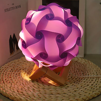 Kreative DIY Round Hydrangea Combination Design LED Night Light Table Lamp