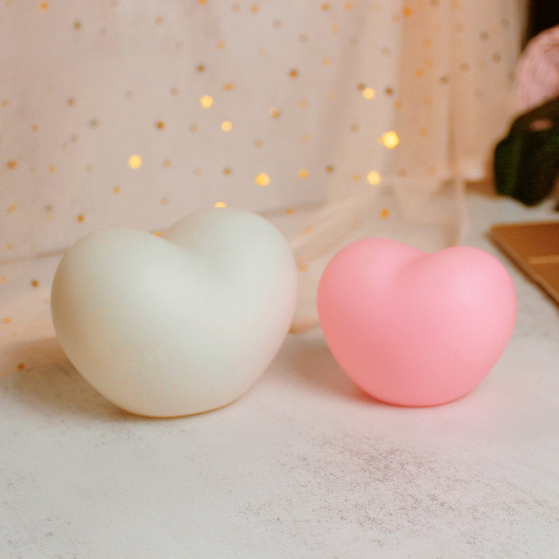 Moderne Silicone Creative Heart LED Night Light Table Lamp