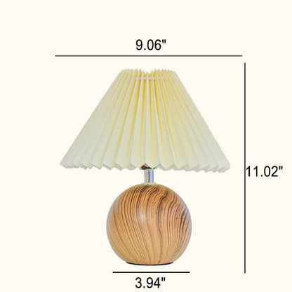 Nordic Vintage Foldable Wooden Ball Base LED Table Lamp