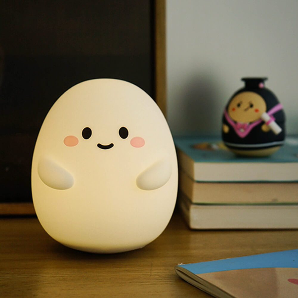 Kreative Cartoon Egg Silicone USB LED Kids Night Light Lamp