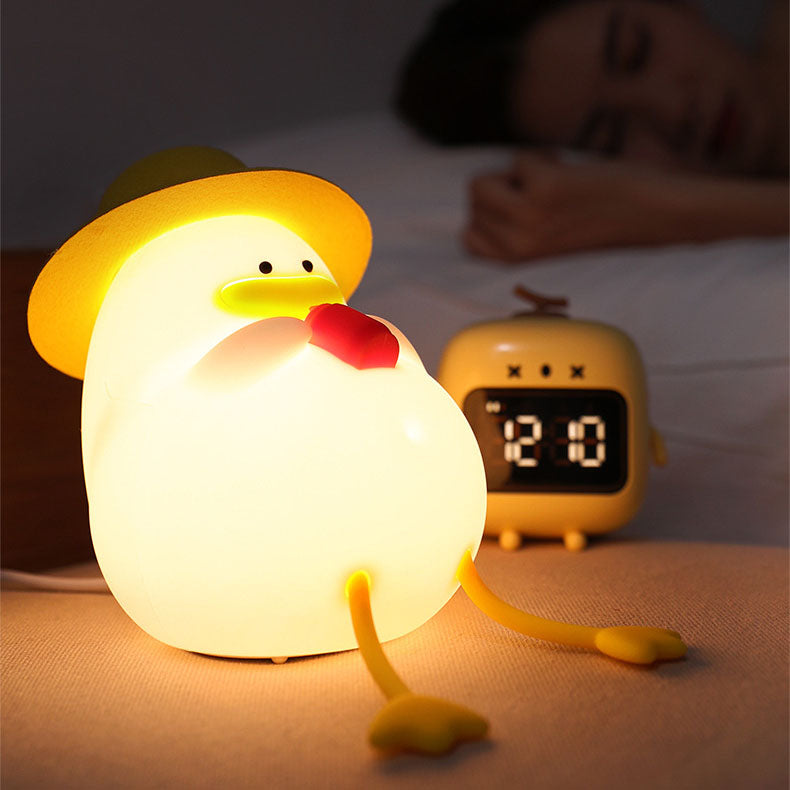 Kreative Cartoon Silicone Duck LED Table Lamp for Kids