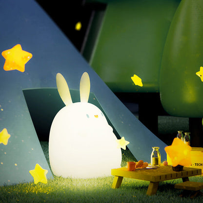 Cartoon Silicone Rabbit Touch USB LED Night Light Desk Lamp
