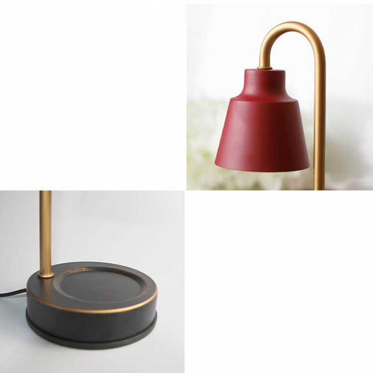 European Style Cone Cold-Rolled Steel Base 1-Light Candle Table Lamp