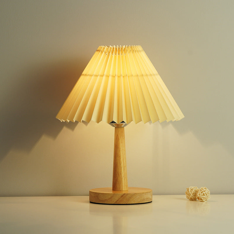 Vintage Foldable Umbrella LED Table Lamp - Retro Design