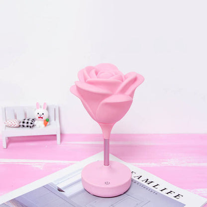 Kreative Romantic Pink Rose USB Rechargeable Touch LED Table Lamp