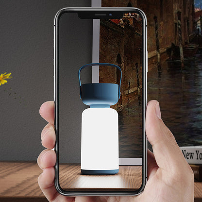 Modern Simplicity Waterproof Portable Plastic ABS Cylinder LED Table Lamp Outdoor Light for Patio