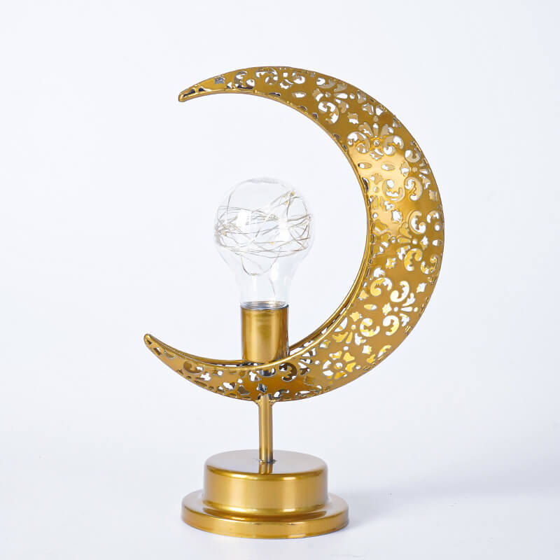 Muslim Festival Iron Moon Light Orb LED Table Lamp