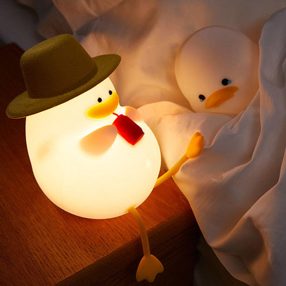 Kreative Cartoon Silicone Duck LED Table Lamp for Kids