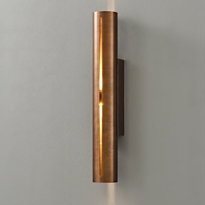 Aria Cylinder Wall Light LED Indoor Brass Fixture