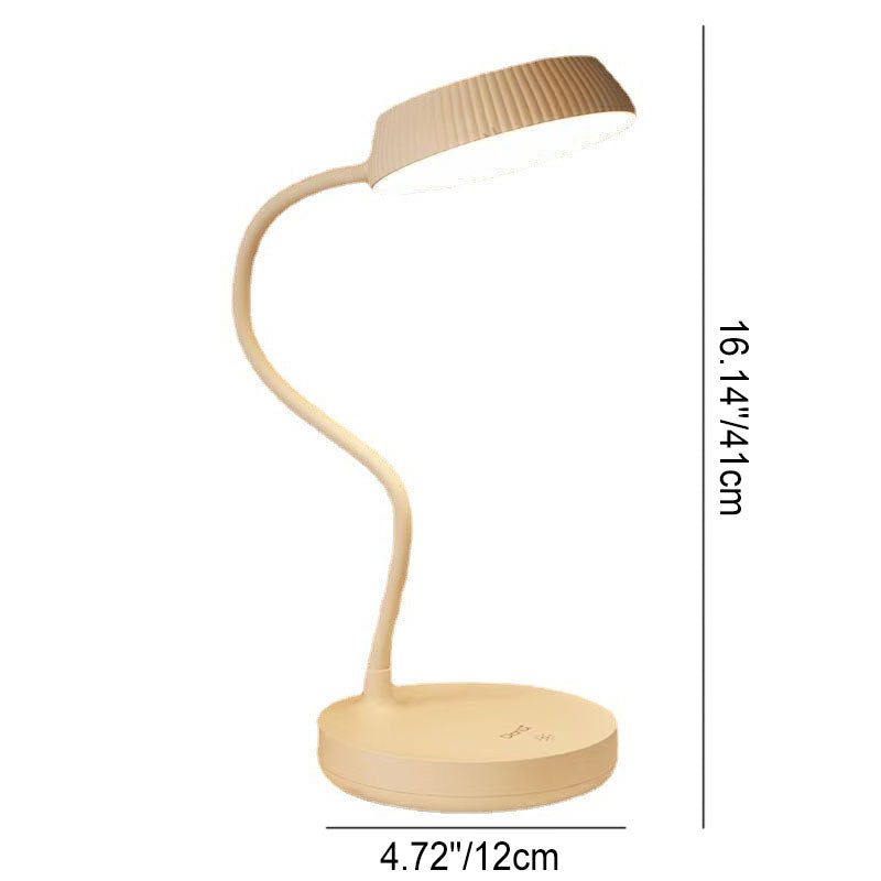 Nordic Minimalist Round LED Touch Desk Lamp with USB