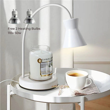 Modern Minimalist Metal Hourglass Adjustable 2-Lamp Table Lamp for Nightstand