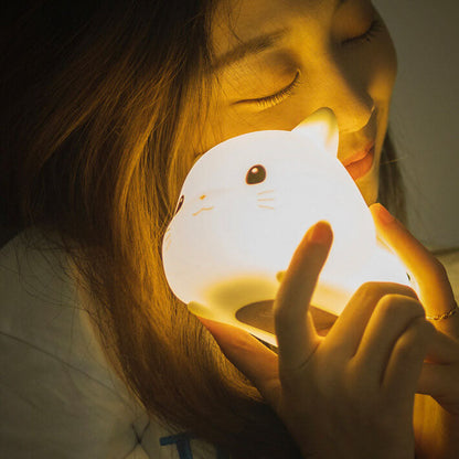 Kreative Sweet Cat Silicone USB LED Night Light Table Lamp
