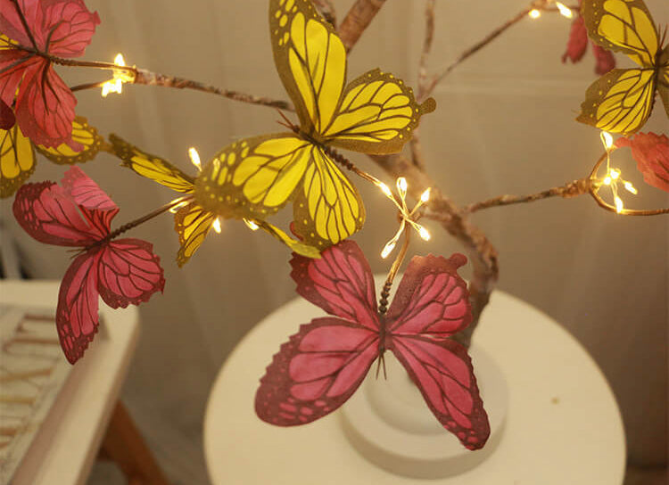 Kreative Schmetterling LED Tree Light Table Lamp 50cm