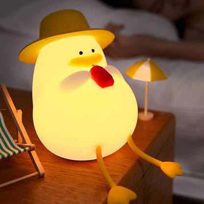 Kreative Cartoon Silicone Duck LED Table Lamp for Kids