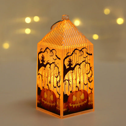 Halloween Pumpkin Portable Skeleton Witch Lantern Decoration Lights