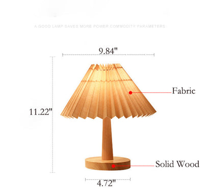 Vintage Foldable Umbrella LED Table Lamp - Retro Design