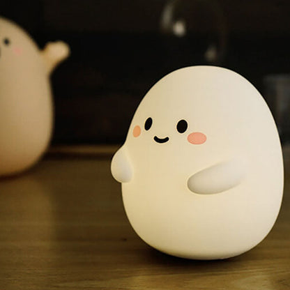 Kreative Cartoon Egg Silicone USB LED Kids Night Light Lamp