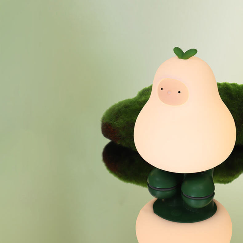 Kreative Cartoon Pear Silicone LED Night Light Table Lamp