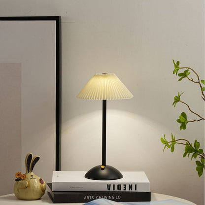Contemporary Scandinavian Rechargeable Cone LED Table Lamp for Bedroom