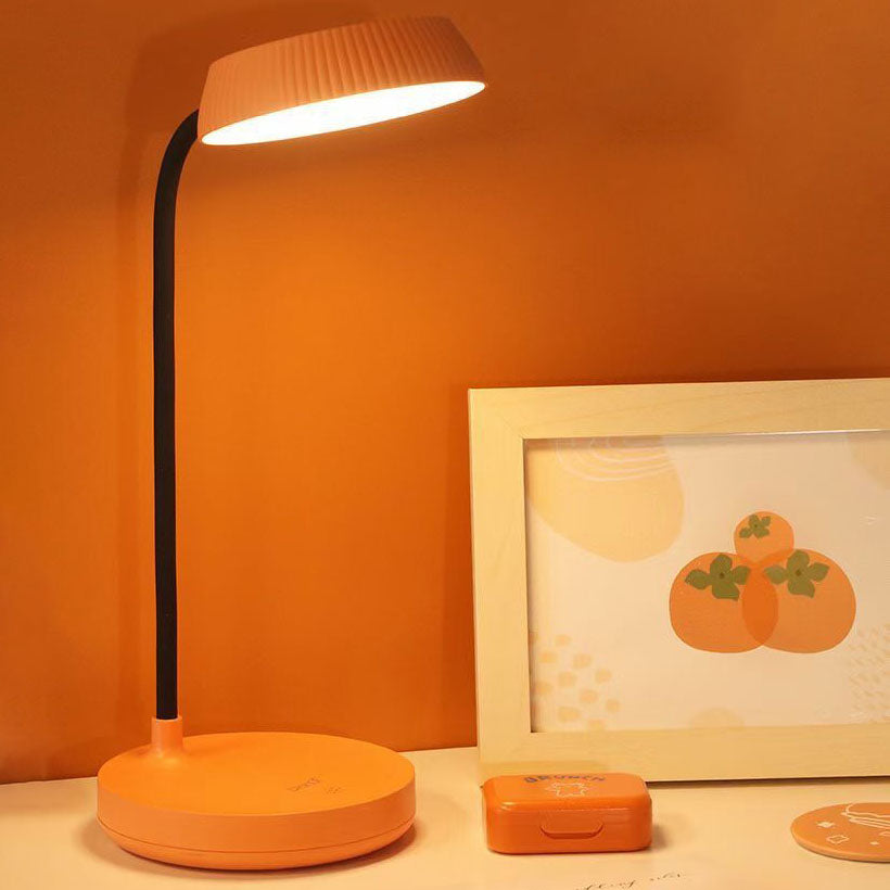 Nordic Minimalist Round LED Touch Desk Lamp with USB