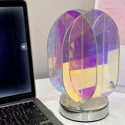 Modern Clear Dazzle Acrylic Geometric LED Art Table Lamp