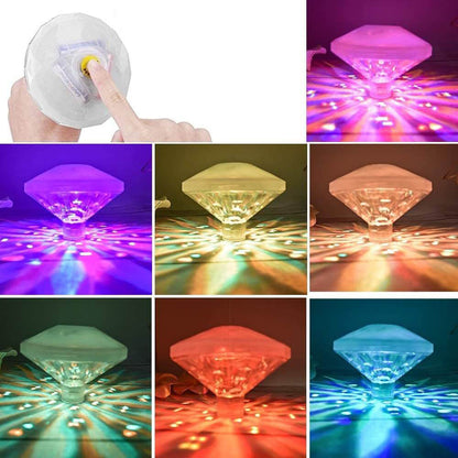 Waterproof RGB LED Diamond-Shaped Night Light Lamp