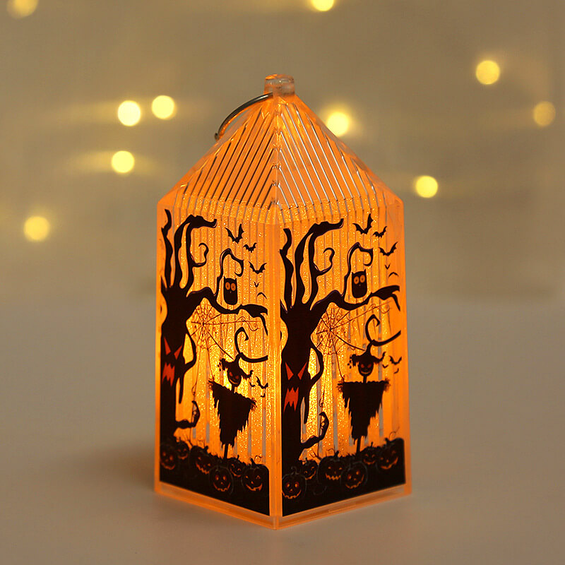 Halloween Pumpkin Portable Skeleton Witch Lantern Decoration Lights