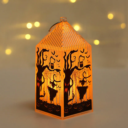 Halloween Pumpkin Portable Skeleton Witch Lantern Decoration Lights