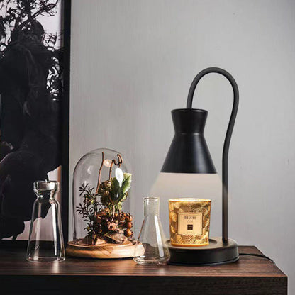 Modern Minimalist Metal Hourglass Adjustable 2-Lamp Table Lamp for Nightstand