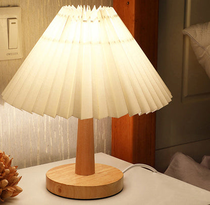 Vintage Foldable Umbrella LED Table Lamp - Retro Design