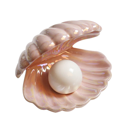 Ceramic Pearl Night Light - Elegant Shell Design, Gift Idea