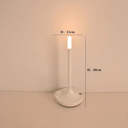 Rechargeable Candle Table Lamp - Modern Dimmable Light for Bedroom & Camping