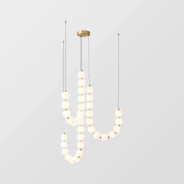 Luxury White Necklace Chandelier - Elegant LED Design