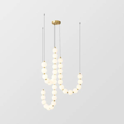 Luxury White Necklace Chandelier - Elegant LED Design