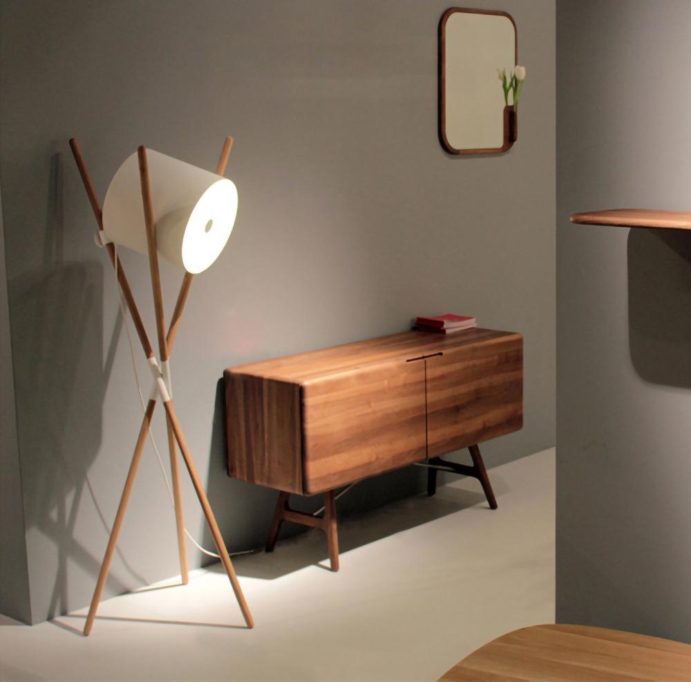 Shift Lamp Floor Lamp - LED Indoor Wood & Metal Design