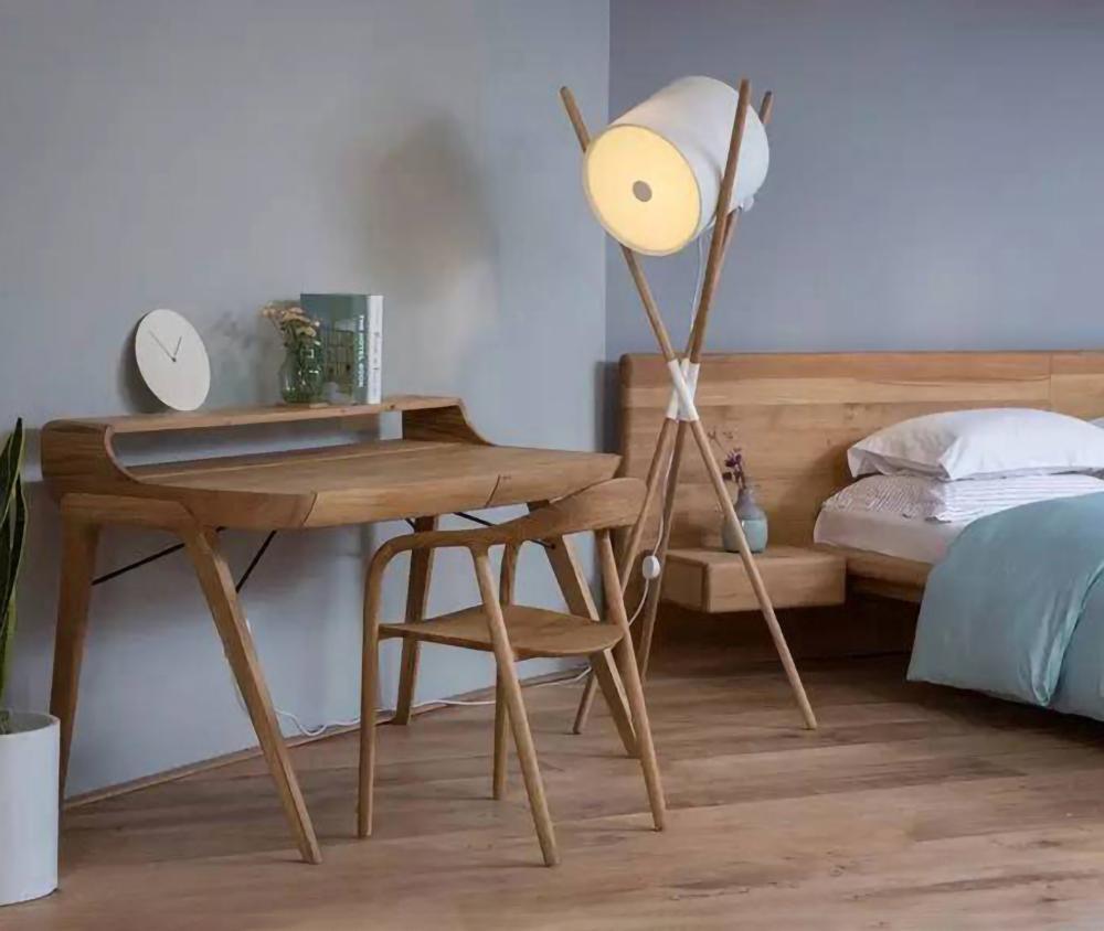 Shift Lamp Floor Lamp - LED Indoor Wood & Metal Design