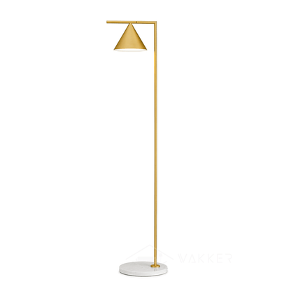 Captain Flint Floor Lamp with Marble Base and LED Light