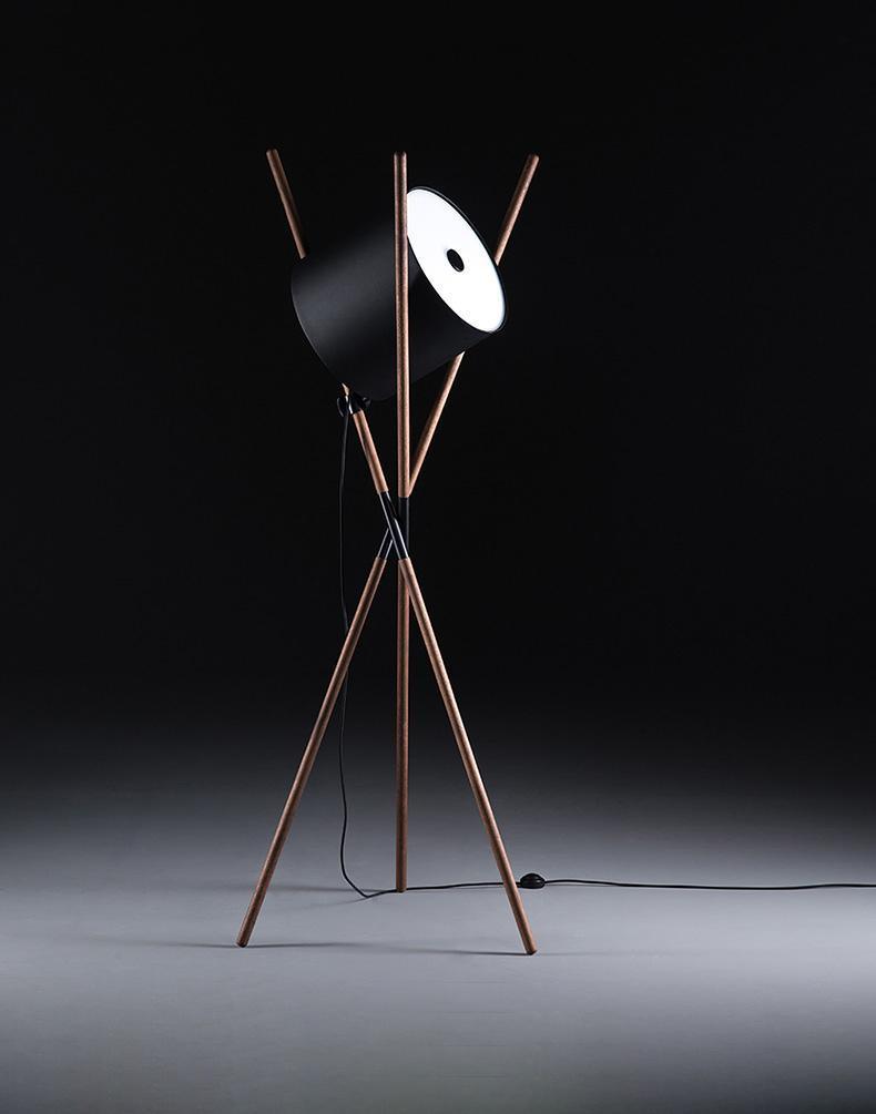 Shift Lamp Floor Lamp - LED Indoor Wood & Metal Design