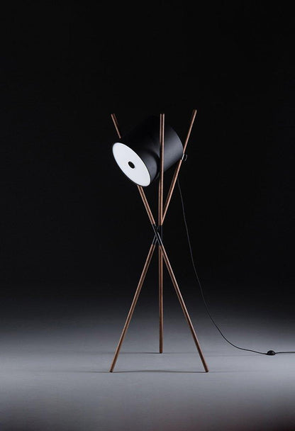 Shift Lamp Floor Lamp - LED Indoor Wood & Metal Design