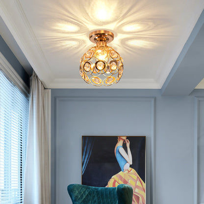 Fancy Gold Luxury Ball Hallway Ceiling Light - Modern Design