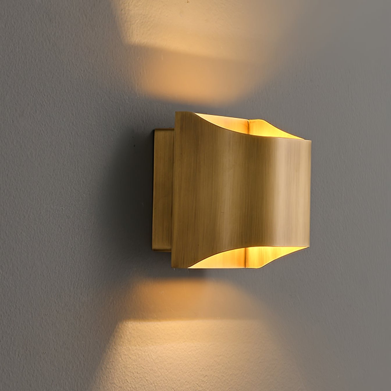 Leclerc Brass Wall Lamp LED Indoor Lighting Fixture Set of 2