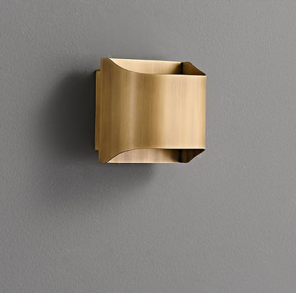 Leclerc Brass Wall Lamp LED Indoor Lighting Fixture Set of 2