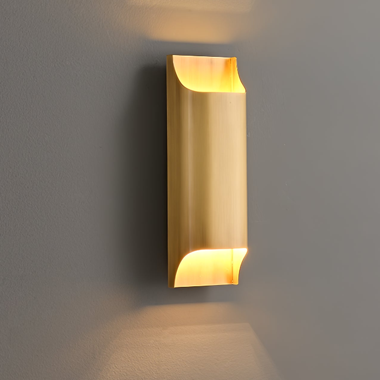 Leclerc Brass Wall Lamp LED Indoor Lighting Fixture Set of 2