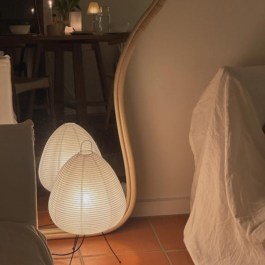 Essential Rice Paper Lamp - Handcrafted Minimalist Design with Warm Glow