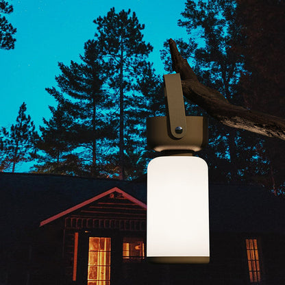 Modern Simplicity Waterproof Portable Plastic ABS Cylinder LED Table Lamp Outdoor Light for Patio