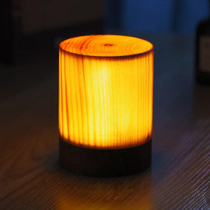 ÉclatBois LED Rechargeable Table Lamp with Touch Control for Home and Office
