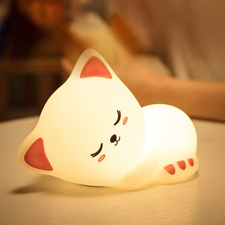 Kreative Cat Night Light USB Silicone Touch Desk Lamp