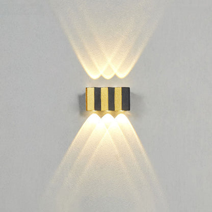 Modern Luxury Gold Aluminium Outdoor Waterproof LED Wall Light